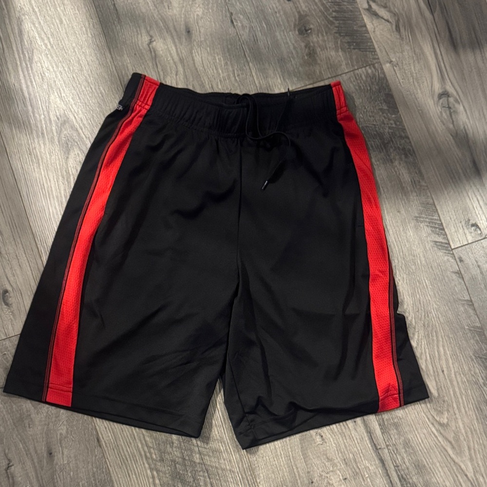 Tek Gear Black and Red Athletic Shorts